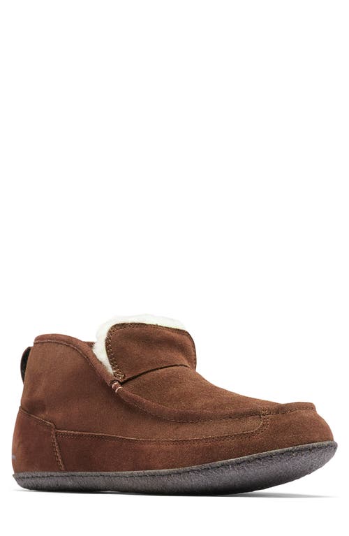 Sorel Manawan Ii Faux Fur Lined Slipper In Tobacco/blackened Brown