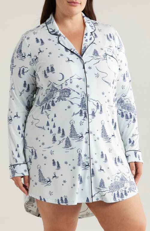 Nordstrom Moonlight Eco Nightshirt In Blue Chateau Toile