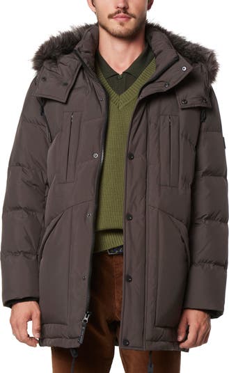 Tremont Water Resistant Down Quilted Parka with Faux Fur Trim