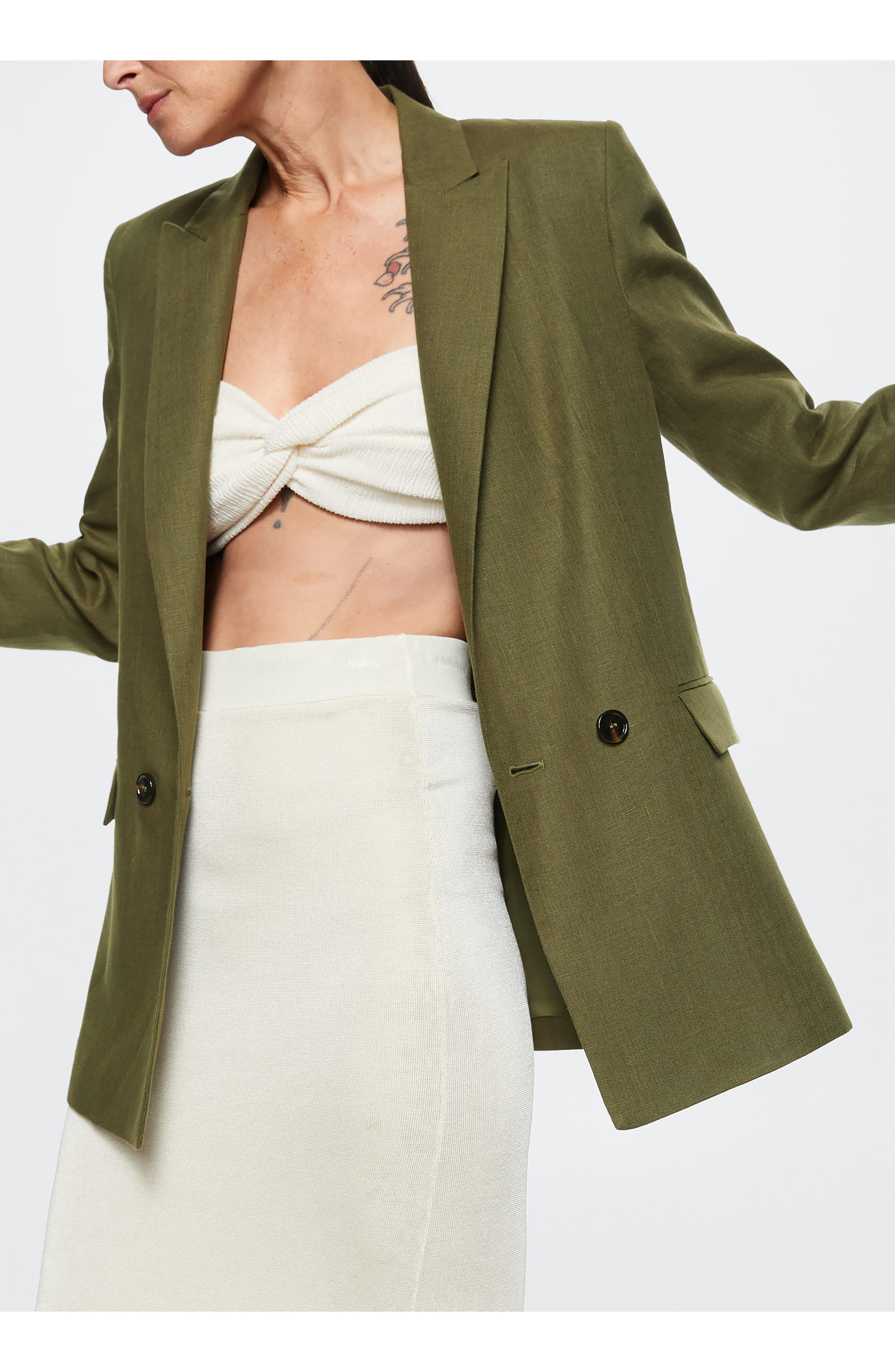 mango khaki blazer