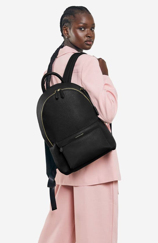 Shop Maison De Sabre Maison De Sabré Leather Backpack In Black Caviar