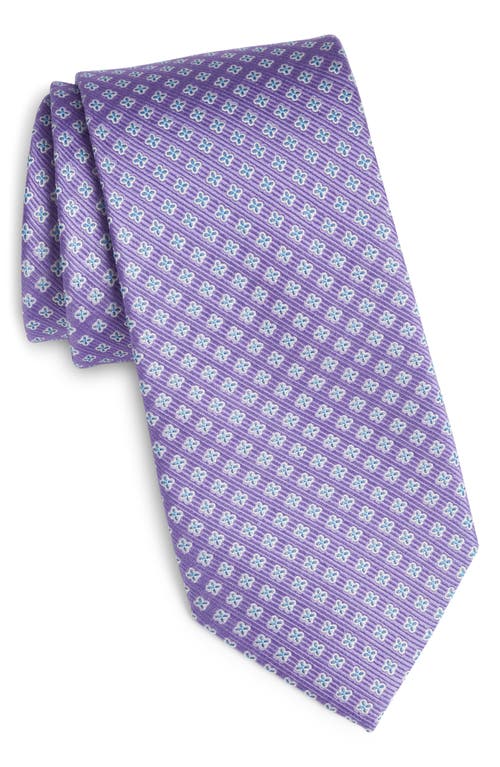 Pattern Silk Tie in Purple