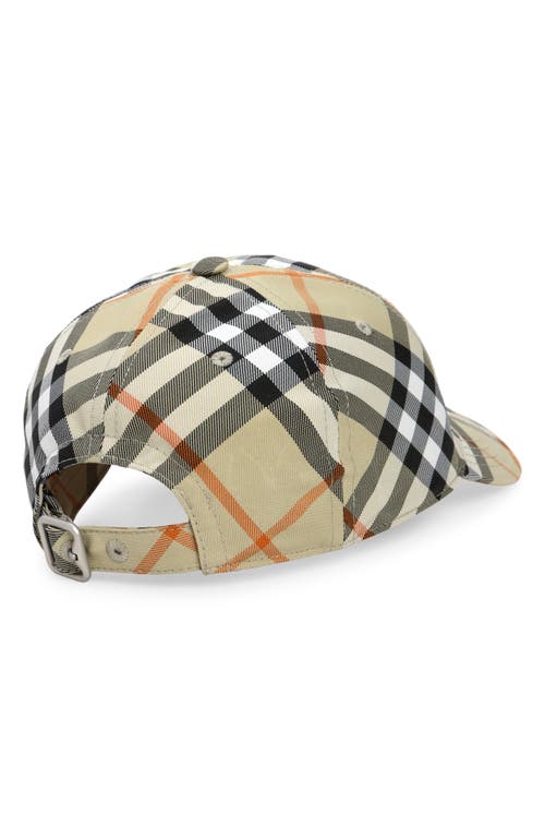 Shop Burberry Check Adjustable Baseball Cap In Light Sage Ip Check