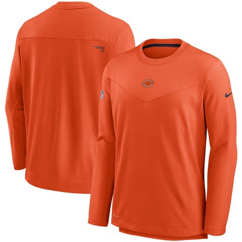 Men's Nike Orange/Navy Chicago Bears Throwback Raglan Long Sleeve T-Shirt