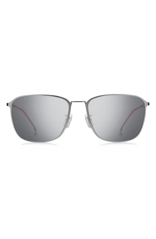 BOSS 59mm Polarized Aviator Sunglasses in Matte Ruthenium at Nordstrom