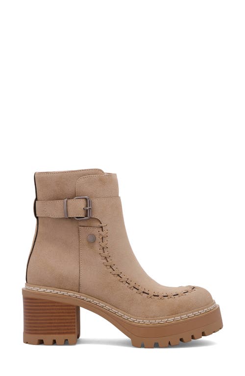 Shop Mia Toula Platform Bootie In Sand