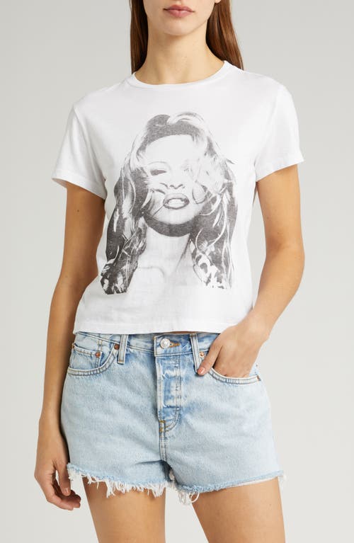 Re/Done Pam Cotton Graphic T-Shirt Optic White at Nordstrom,