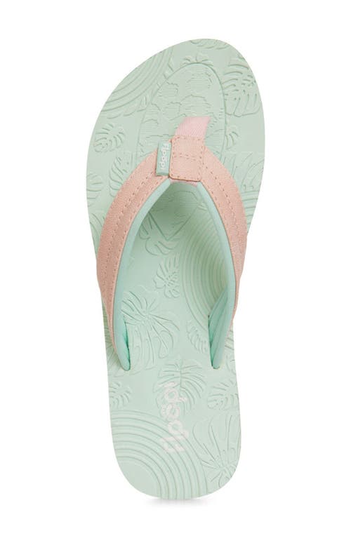 Floopi Textured Flip Flop Sandal In Green