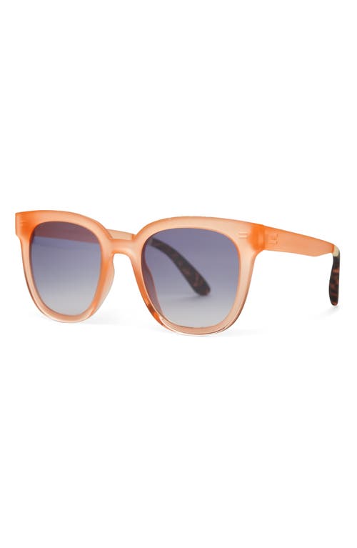 Toms Juniper 54mm Round Sunglasses In Peach Crystal Fade/blue