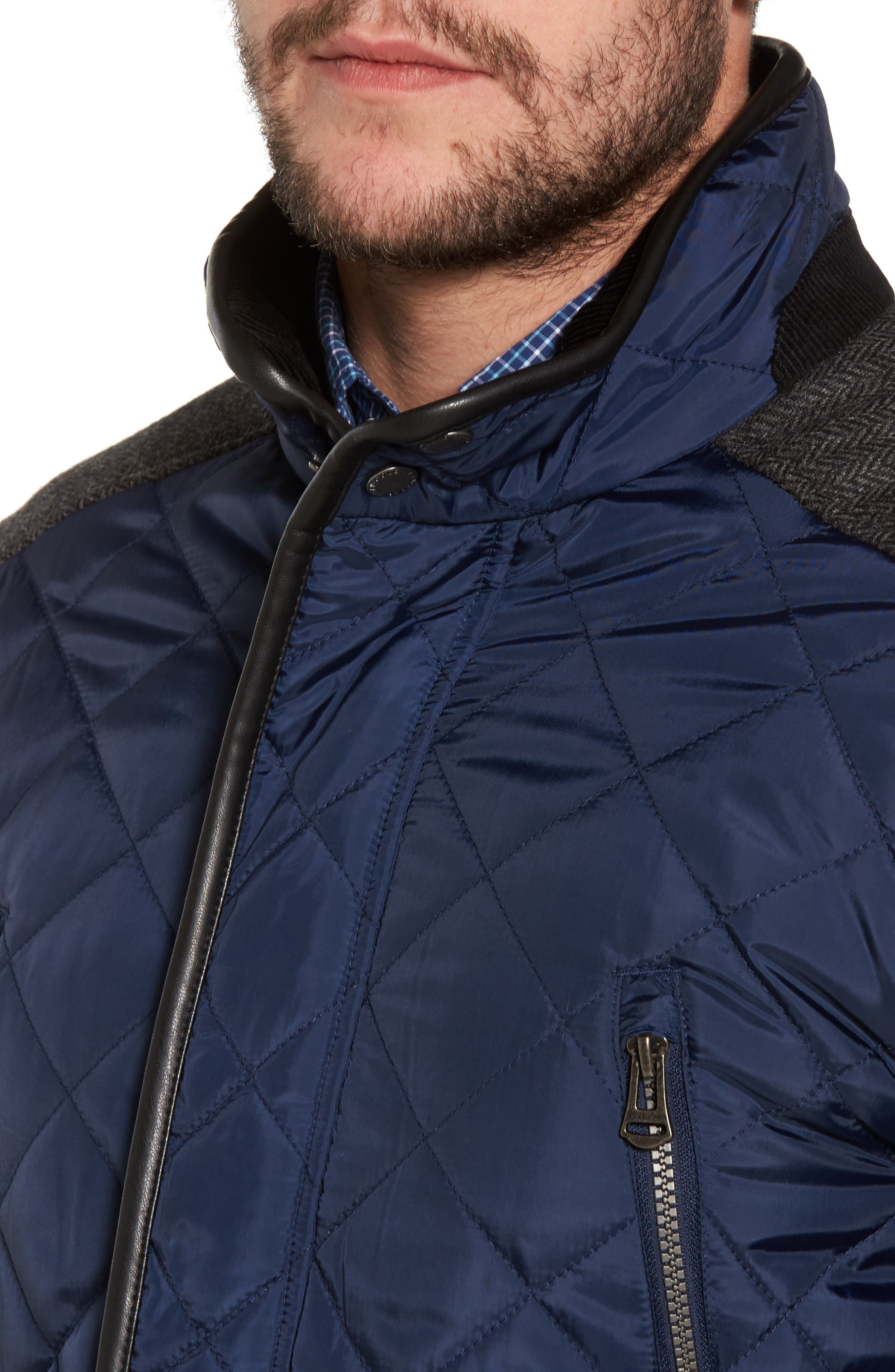 Cole Haan Herringbone Yoke Quilted Jacket Nordstrom