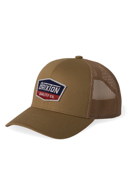 Shop Brixton Regal Netplus® Trucker Hat In Khaki/khaki