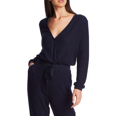 1.state Thermal Knit Long Sleeve Jumpsuit
