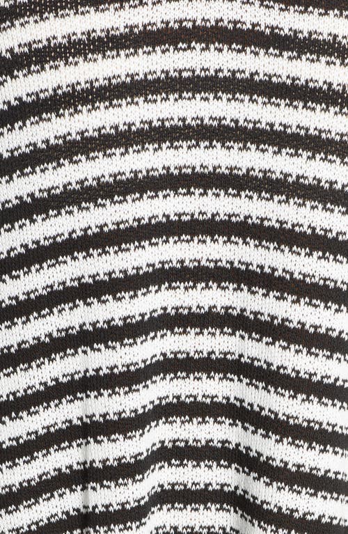 La Blanca Slouchy Hooded Sweater Cover-up Tunic In Black/white