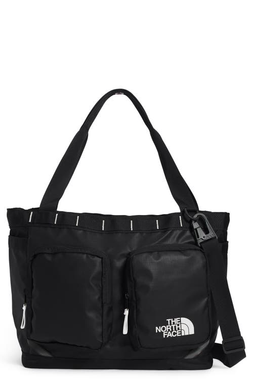 The North Face Base Camp Voyager Tote In Black/white