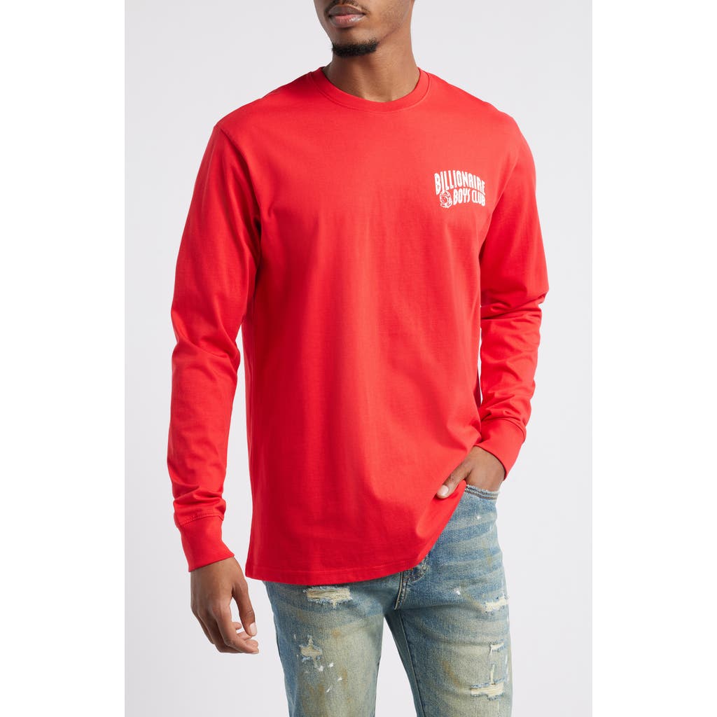 Billionaire Boys Club Arch Logo Long Sleeve Graphic T-Shirt in Racing Red