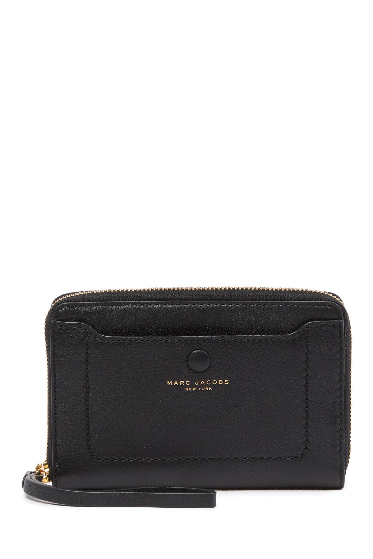 marc jacobs leather zip phone wristlet wallet