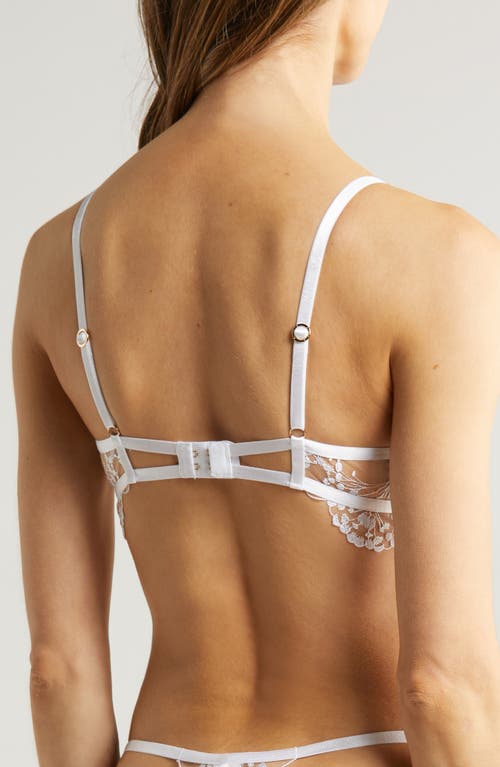 Bluebella Marisa Longline Underwire Bra In White/sheer