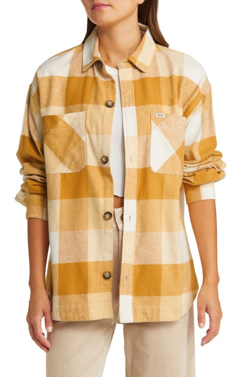 Rip Curl La Isla Plaid Flannel Button-Up Shirt Gold at Nordstrom,