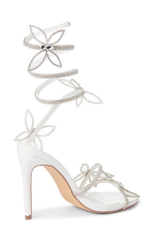 Shop Azalea Wang Dancy Ankle Wrap Sandal In White