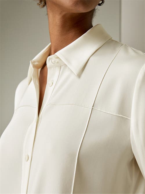 Lilysilk Sprezzatura Silk Blouse In Natural White