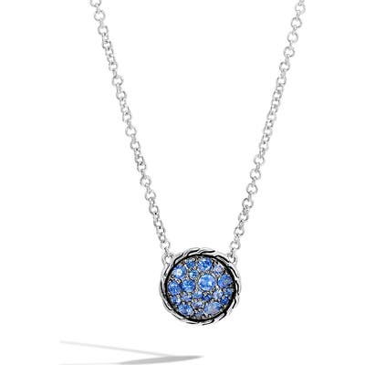 John Hardy Chain Classic Pave Pendant Necklace