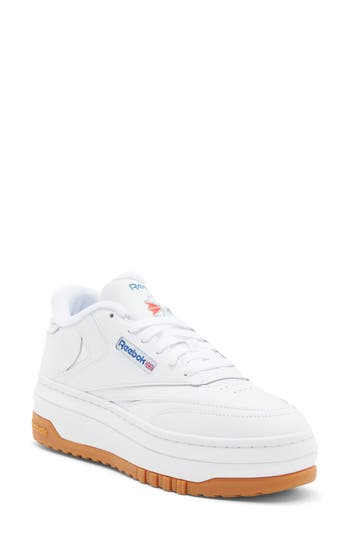 Reebok Club C Extra Platform Sneaker In White/white/blue