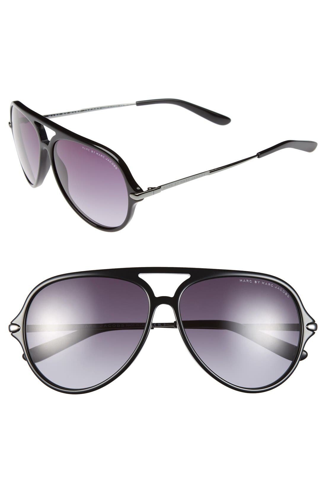 MARC BY MARC JACOBS 58mm Aviator Sunglasses Nordstrom