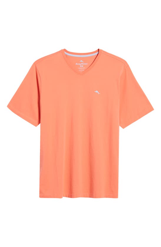 Shop Tommy Bahama New Bali Skyline V-neck T-shirt In Dubarry Coral
