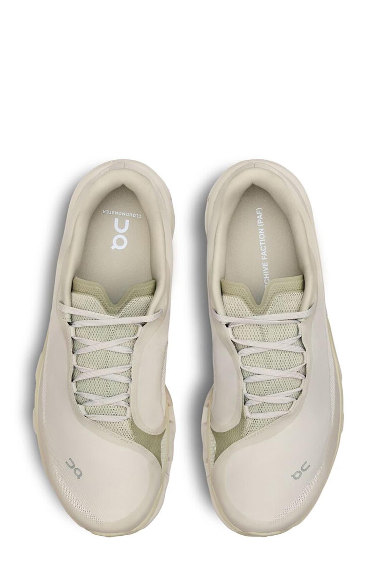 On x PAF Cloudmonster 2 Running Shoe in Moondust/Chalk | Smart Closet