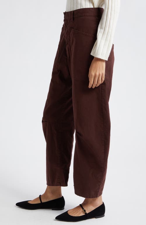 Shop Nili Lotan Shon Stretch Cotton Pants In Merlot