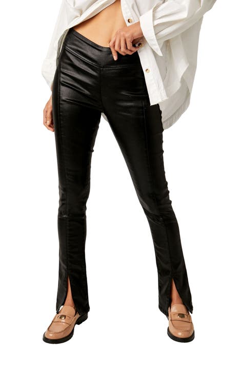 Stretch Faux Leather Slit Legging  Lapointe Contemporary Ready to