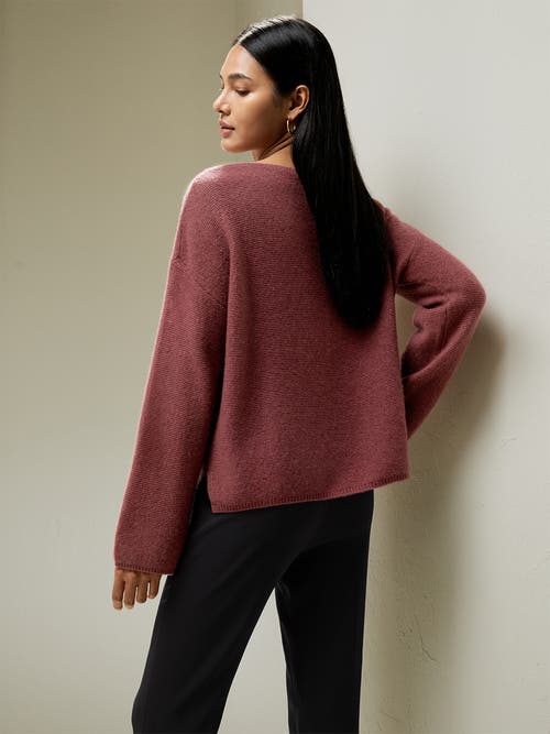 LILYSILK LILYSILK RELAXED FIT DROP-SHOULDER SILK CASHMERE BLEND SWEATSHIRT 