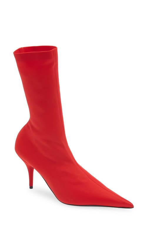 Balenciaga Pointed Toe Sock Boot in Red