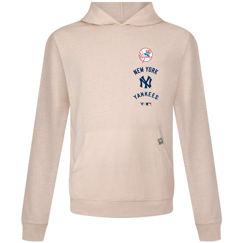 Shop Levelwear Cream New York Yankees Base Line Pullover Hoodie