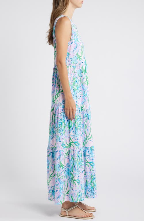 Shop Lilly Pulitzer ® Sydnee Tiered Cotton Maxi Sundress In Multi Seacret Escape