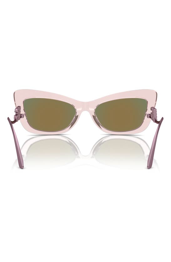 Shop Dolce & Gabbana Dolce&gabbana 55mm Cat Eye Sunglasses In Rose