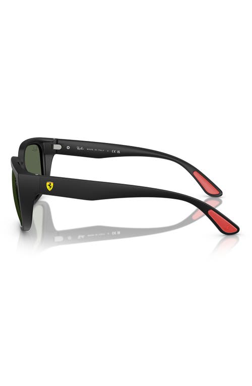 Ray Ban Ray-ban X Scuderia Ferrari 57mm Square Sunglasses In Matte Black