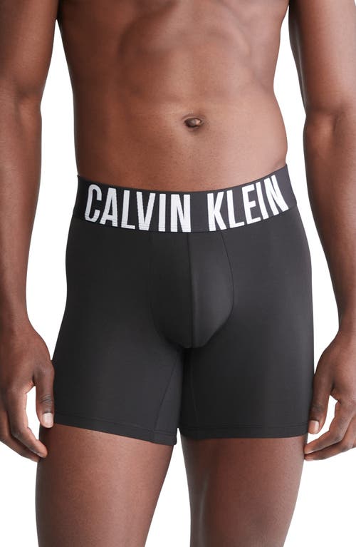 Calvin Klein 3-pack Intense Power Microfiber Boxer Briefs In Black/black