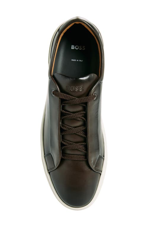 Shop Hugo Boss Boss Gary Sneaker In Dark Brown