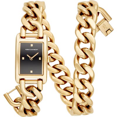 Rebecca Minkoff Moment Chain Wrap Bracelet Watch, 1m Mm