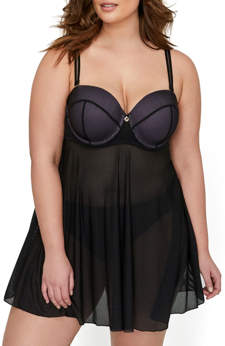 Ashley Graham Phenomenon Underwire Babydoll Chemise Plus Size Nordstrom