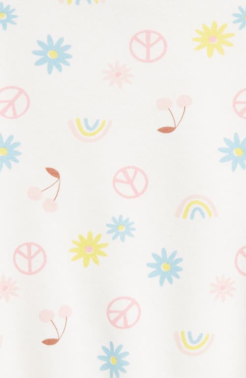 Tucker + Tate Kids' Cozy Sweatshirt In White Snow Peace Flowers