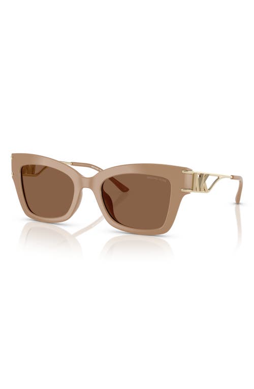 Shop Michael Kors 52mm Square Sunglasses In Caramel