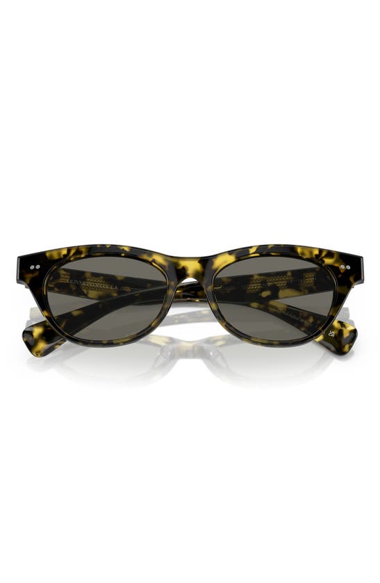 Shop Oliver Peoples Avelin 52mm Butterfly Sunglasses In Black/ Yellow