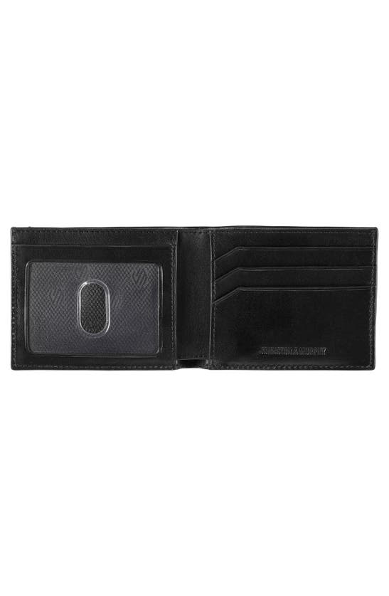 Shop Johnston & Murphy Hudson Etched Bifold Wallet In Black