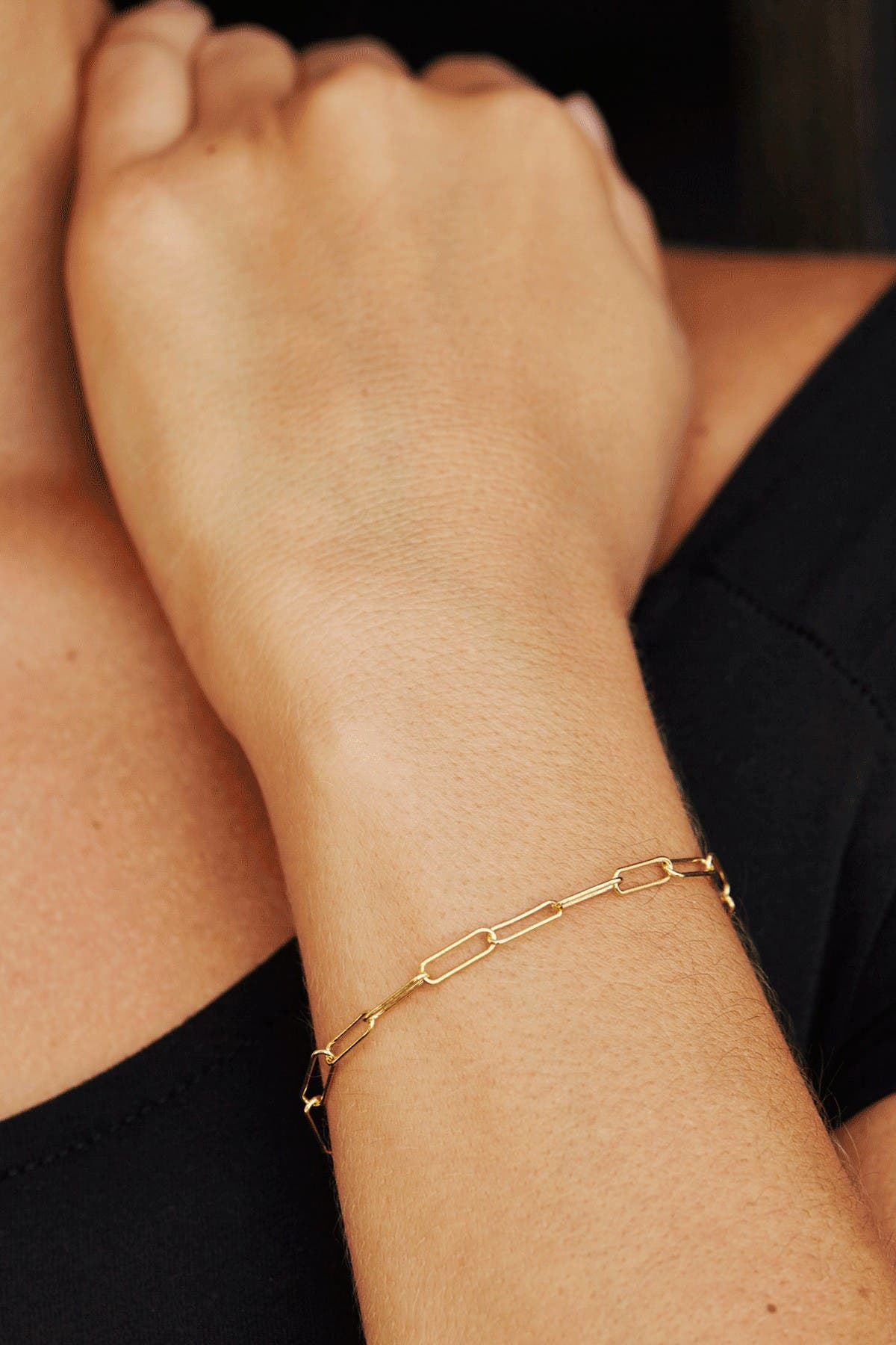 SAVVY CIE JEWELS 18K Italian Yellow Gold Vermeil Chain Link Bracelet Nordstromrack