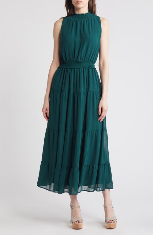 Lost + Wander Downtown Lights Sleeveless Maxi Dress in Green 