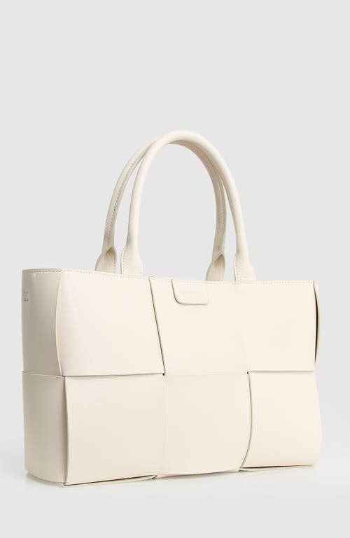 Belle & Bloom Long Way Home Woven Tote In Cream