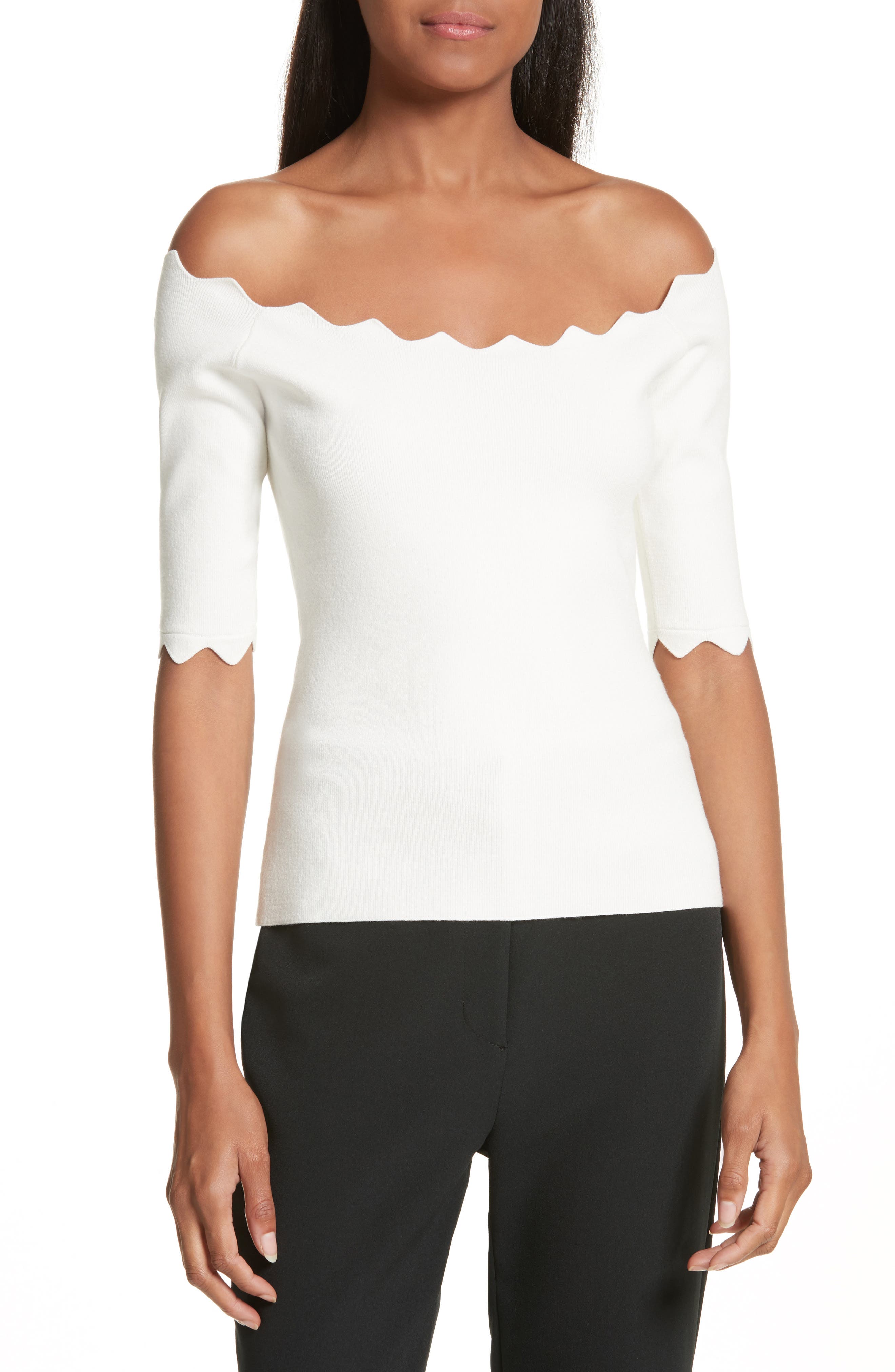 milly scallop top