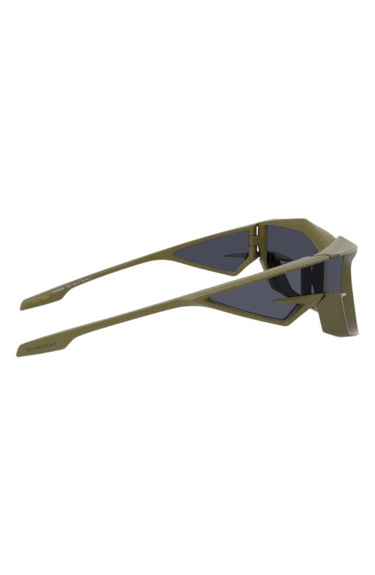 Shop Givenchy Geometric Sunglasses In Matte Dark Green / Smoke